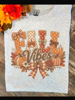 Fall Vibes Short Sleeve Tshirt pumpkin cute popular Floral